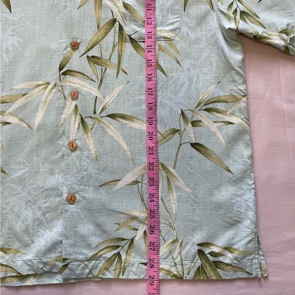 Jamaica Jaxx Island Outfitters Men’s  100% Silk Green Hawaiian Shirt Size XL - Picture 4 of 7